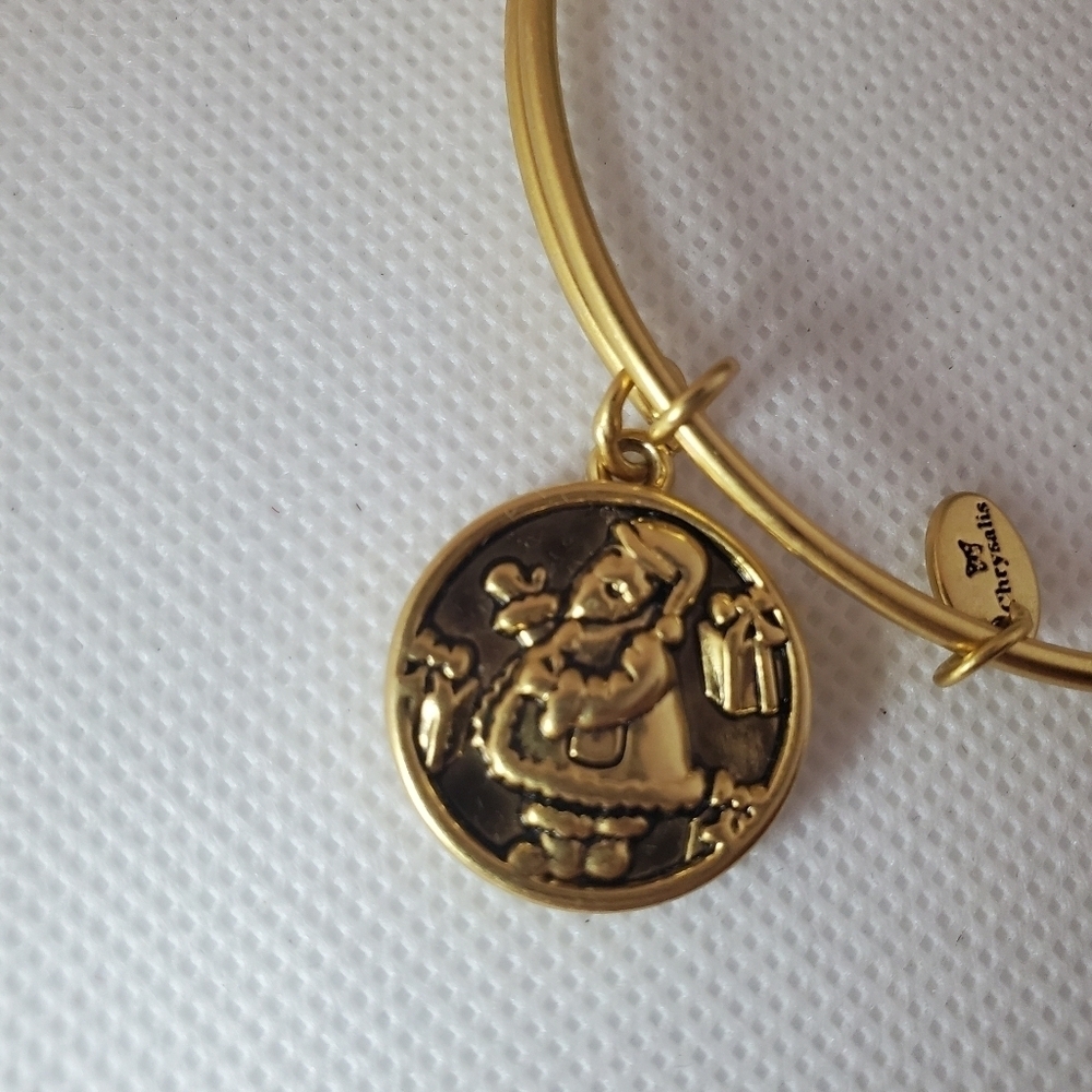 Chrysalis "Santa Claus" Gold Plated Expandable Bangle Bracelet